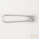 Sterling Silver Churn Dash Quilt Charm Holder Pin